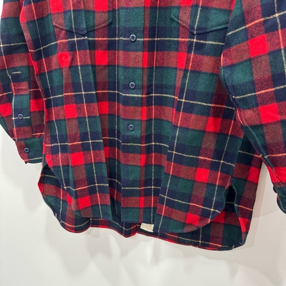 Vintage Pendleton Pure Virgin Wool Flannel Shirt Kilgore Tartan 16 1/2 - Picture 5 of 12